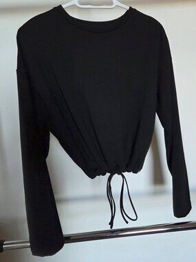 Hyba Black Long Sleeve Workout Top